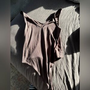 Brown AE Tank bodysuit